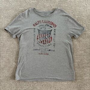 Polo Ralph Lauren All American Shirt T Shirt Short Sleeve Tee Single Stitch L✅